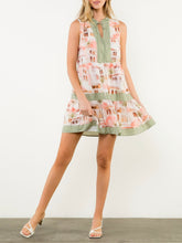 Load image into Gallery viewer, Sleeveless Villa Print Dress - Multi
