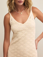 Load image into Gallery viewer, Charmer Crochet Mini Dress - Sea Salt
