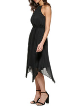 Load image into Gallery viewer, Halter Pleat Dress - Black
