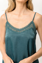 Load image into Gallery viewer, Lace Detail Cami - Teal FINAL SALE
