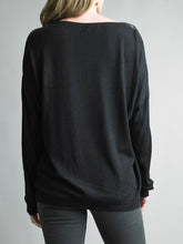 Load image into Gallery viewer, Silver Foil Sweater - Black
