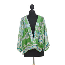 Load image into Gallery viewer, Kimono Jacket - Green Handkerchief
