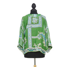Load image into Gallery viewer, Kimono Jacket - Green Handkerchief
