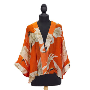 Kimono Jacket - Orange Heron