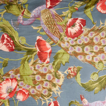 Load image into Gallery viewer, Kimono Jacket - Poppies and Peacocks Blue
