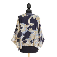 Load image into Gallery viewer, Kimono Jacket - Navy Roses
