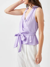 Load image into Gallery viewer, Cinch Waist Wrap Top - Lavender FINAL SALE

