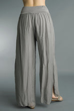 Load image into Gallery viewer, Side Slit Silk Palazzo Pant - Taupe

