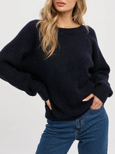Load image into Gallery viewer, Reversible Twist Sweater - Navy FINAL SALE
