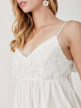 Load image into Gallery viewer, Lace Babydoll Dress - White FINAL SALE
