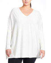 Load image into Gallery viewer, V-Neck Poncho Sweater - Ivory FINAL SALE
