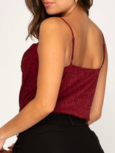 Load image into Gallery viewer, Jacquard Cowl Bodysuit - Wine
