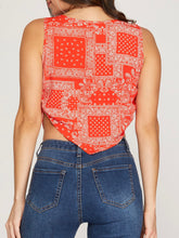 Load image into Gallery viewer, Cowl Bandana Top - Red FINAL SALE
