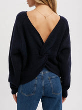 Load image into Gallery viewer, Reversible Twist Sweater - Navy
