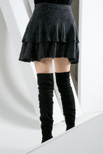 Load image into Gallery viewer, Rib Knit Skirt - Charcoal FINAL SALE
