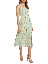 Load image into Gallery viewer, Floral Midi Dress - Pistachio FINAL SALE
